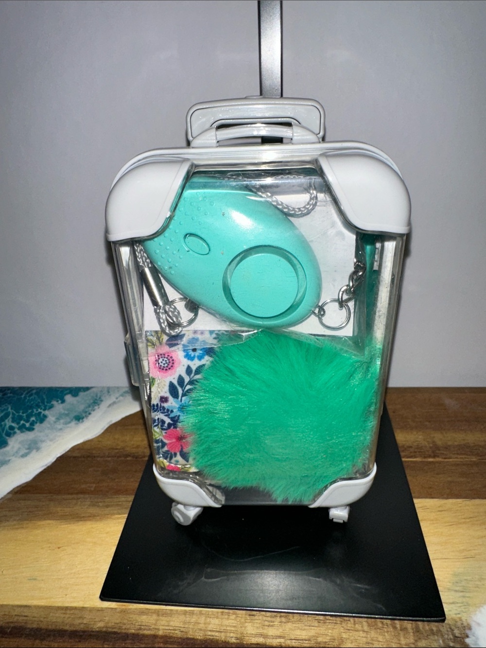 Women’s suite case full of Protection products Accessory Set — Teal/Green